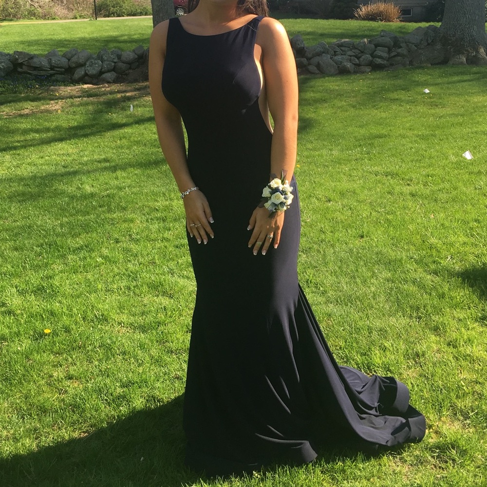 Giovanni Navy blue Prom Dress